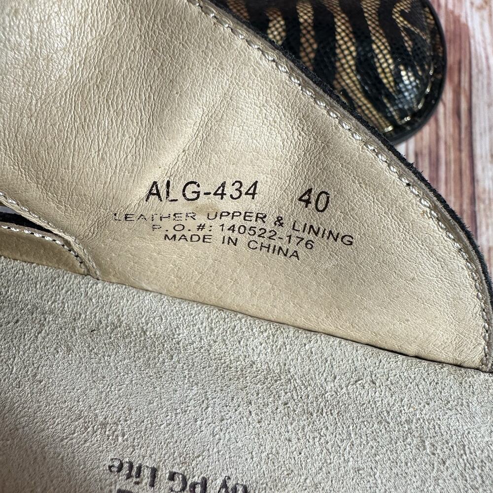 Alegria Classic SAFARI Size EU 40 US 9.5-10 Leather Mule Clogs Wedge Shoes Slide - Picture 10 of 10